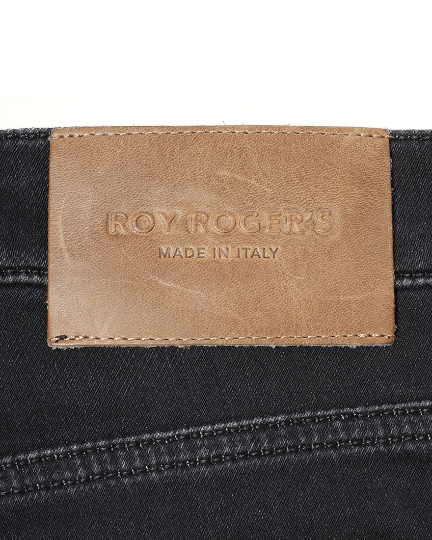 ROY ROGER'Sレギュラーフィット ブラック ジャージーデニム【DONATELLO】16l