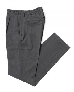 ウールストレッチ ワンプリーツ テーパードパンツ【BERTO/べルト】