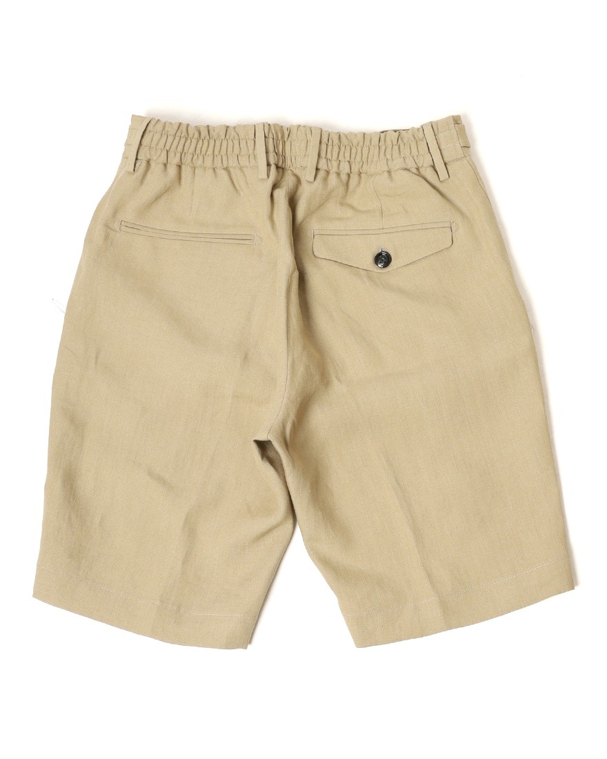 BERWICHリネン ワンプリーツ テーパードショーツ【BERTO/べルト】	05l