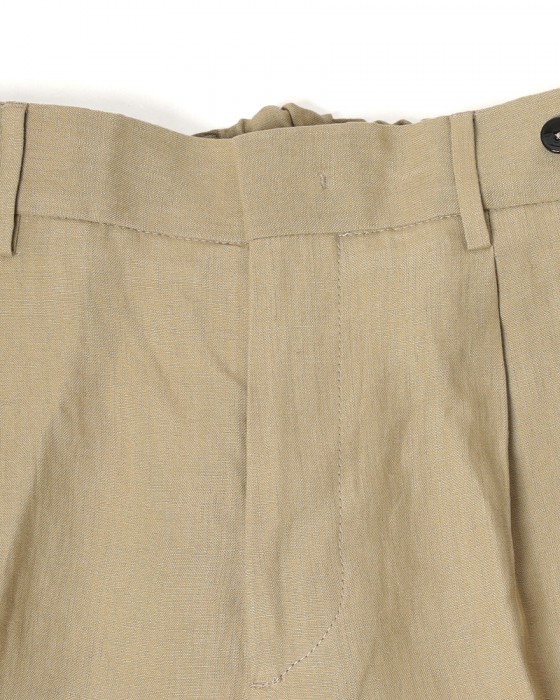 BERWICHリネン ワンプリーツ テーパードショーツ【BERTO/べルト】	06l