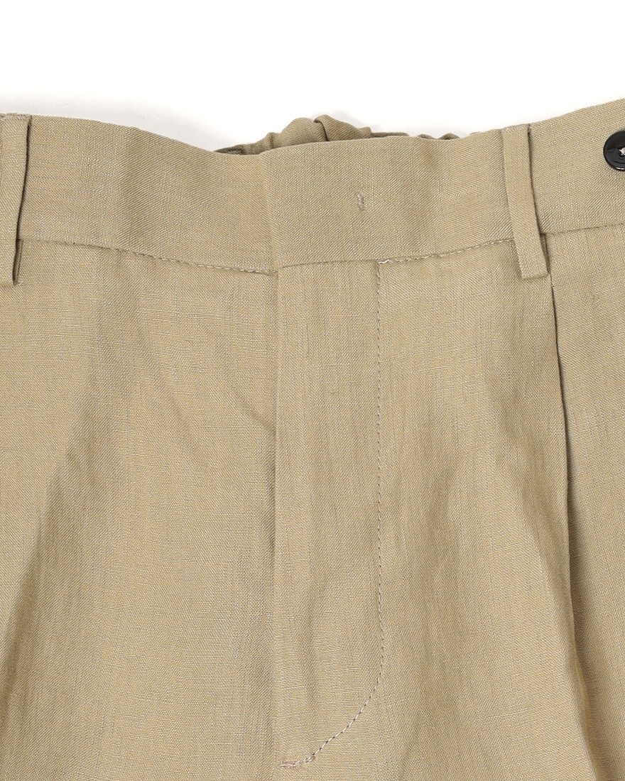 BERWICHリネン ワンプリーツ テーパードショーツ【BERTO/べルト】	06l