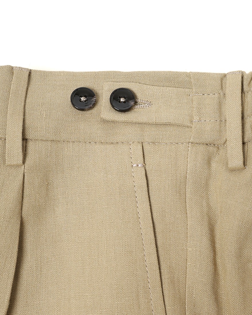 BERWICHリネン ワンプリーツ テーパードショーツ【BERTO/べルト】	10l