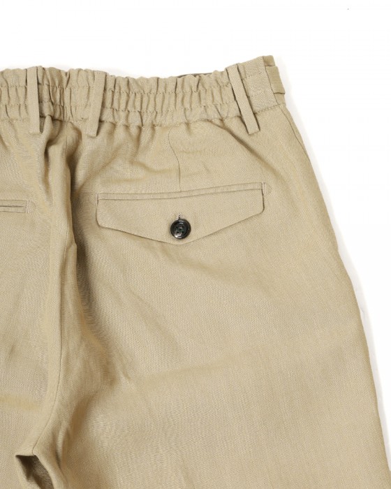 BERWICHリネン ワンプリーツ テーパードショーツ【BERTO/べルト】	13l