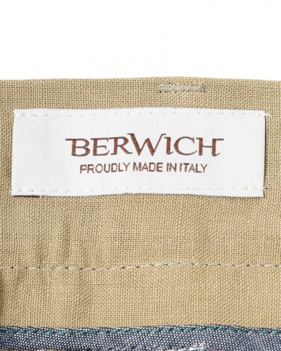 BERWICHリネン ワンプリーツ テーパードショーツ【BERTO/べルト】	17l