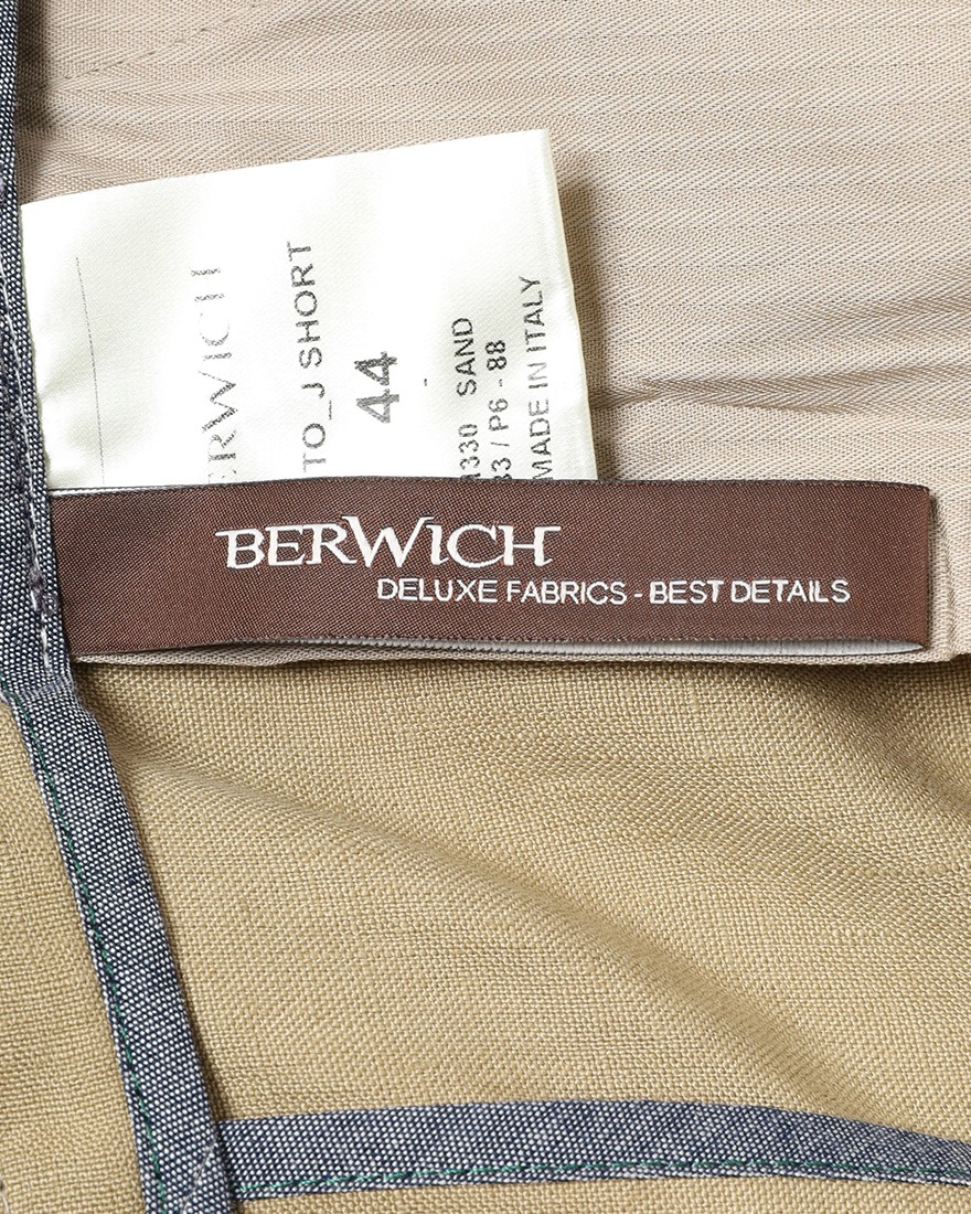 BERWICHリネン ワンプリーツ テーパードショーツ【BERTO/べルト】	18l