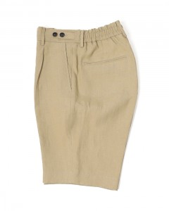 リネン ワンプリーツ テーパードショーツ【BERTO/べルト】	