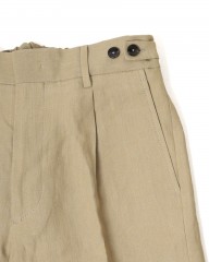 BERWICHリネン ワンプリーツ テーパードショーツ【BERTO/べルト】	mb_08l