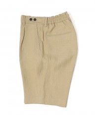 BERWICHリネン ワンプリーツ テーパードショーツ【BERTO/べルト】	mb_c0