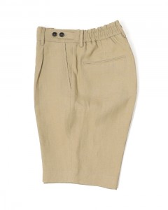 リネン ワンプリーツ テーパードショーツ【BERTO/べルト】	