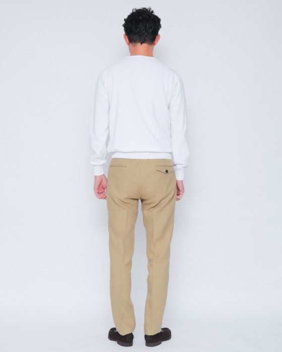 BERWICHリネン ワンプリーツ テーパードパンツ【BERTO/べルト】03l