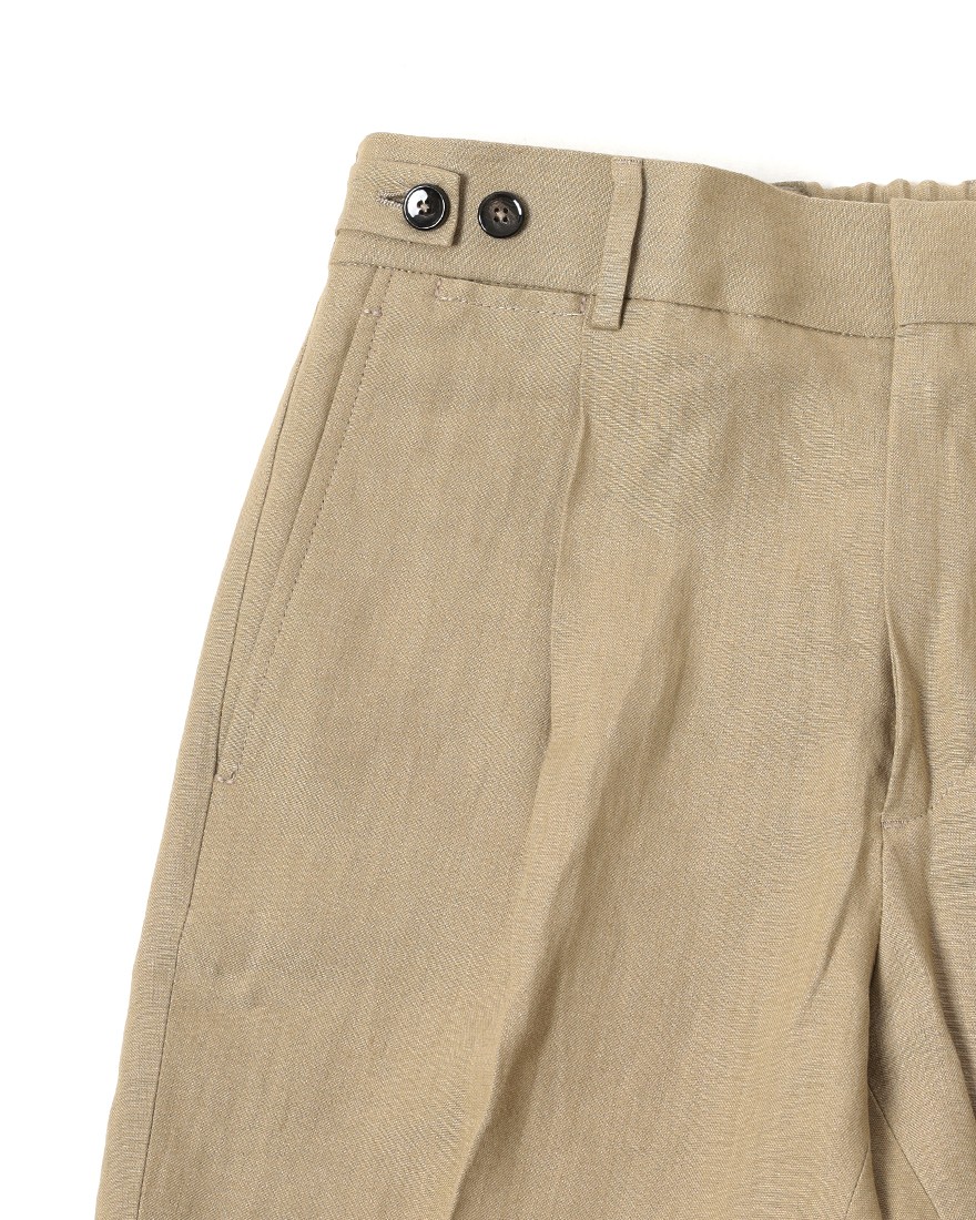 BERWICHリネン ワンプリーツ テーパードパンツ【BERTO/べルト】08l