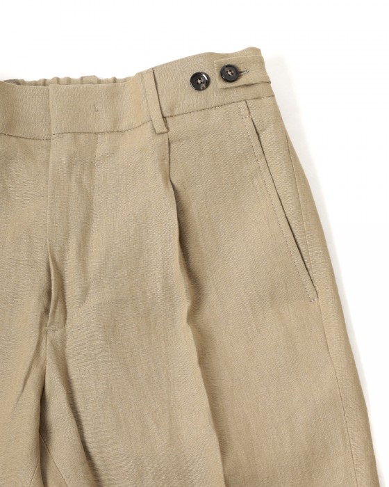 BERWICHリネン ワンプリーツ テーパードパンツ【BERTO/べルト】09l
