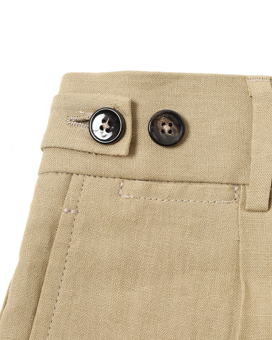 BERWICHリネン ワンプリーツ テーパードパンツ【BERTO/べルト】11l