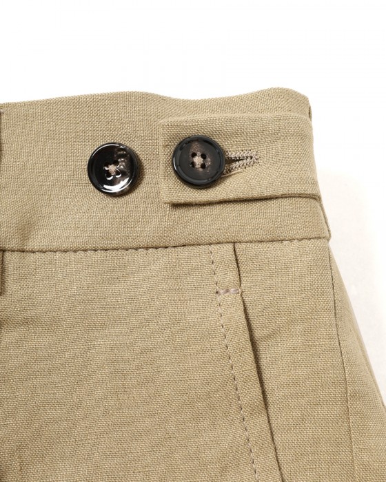 BERWICHリネン ワンプリーツ テーパードパンツ【BERTO/べルト】12l