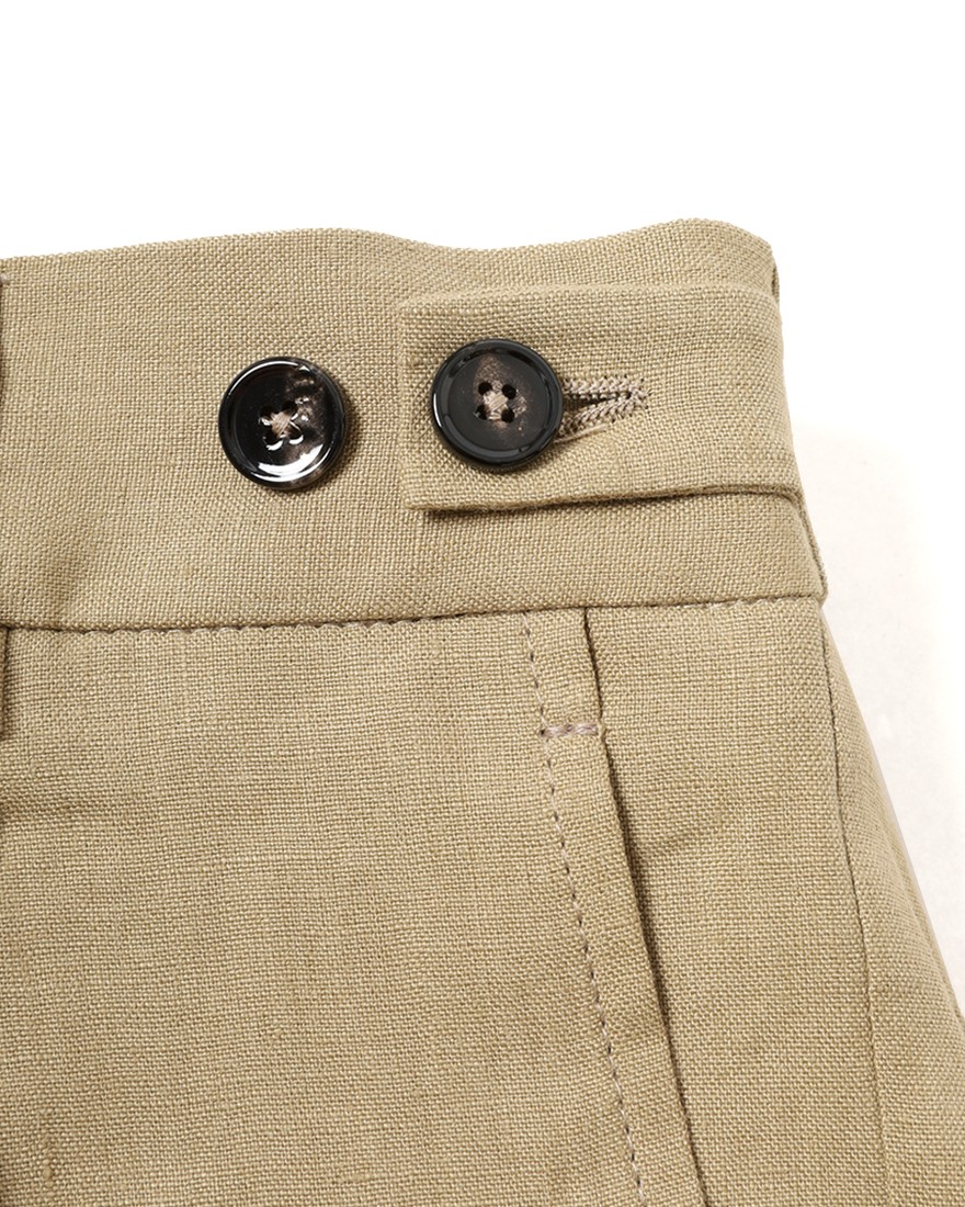 BERWICHリネン ワンプリーツ テーパードパンツ【BERTO/べルト】12l