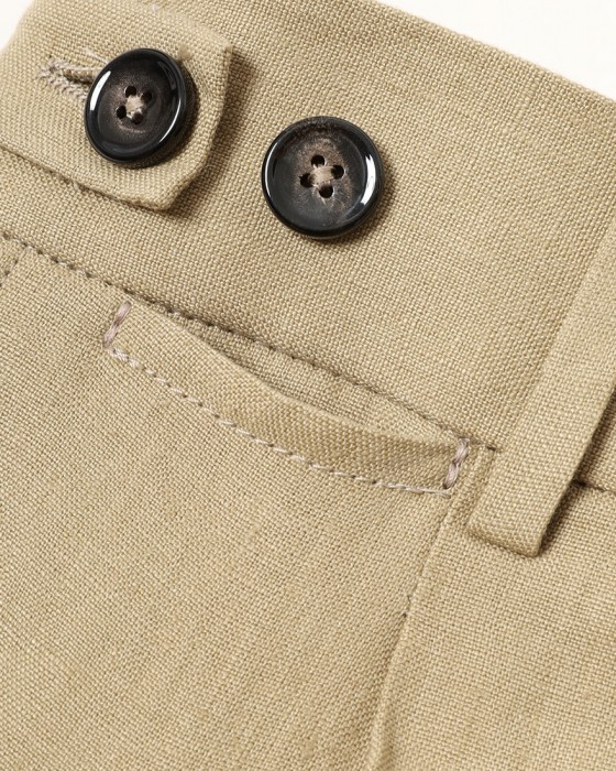 BERWICHリネン ワンプリーツ テーパードパンツ【BERTO/べルト】13l