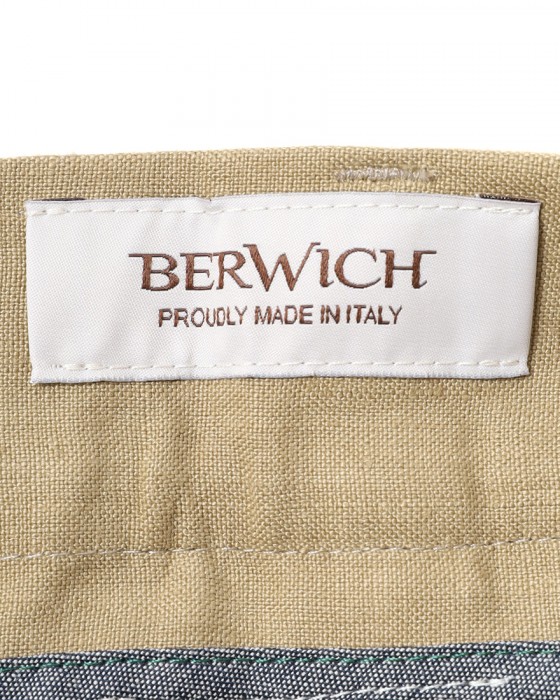 BERWICHリネン ワンプリーツ テーパードパンツ【BERTO/べルト】14l
