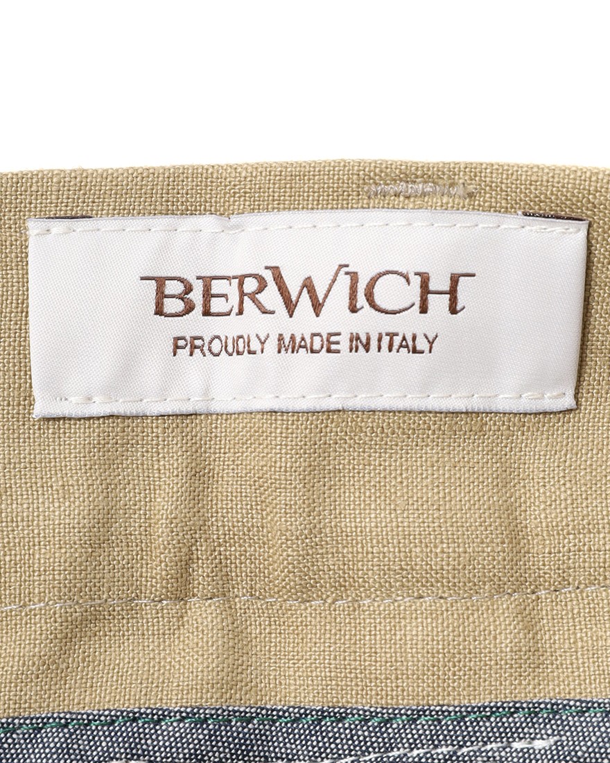 BERWICHリネン ワンプリーツ テーパードパンツ【BERTO/べルト】14l