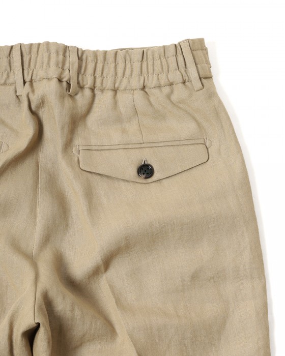 BERWICHリネン ワンプリーツ テーパードパンツ【BERTO/べルト】18l