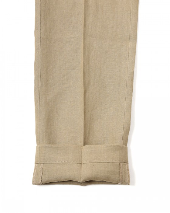 BERWICHリネン ワンプリーツ テーパードパンツ【BERTO/べルト】20l