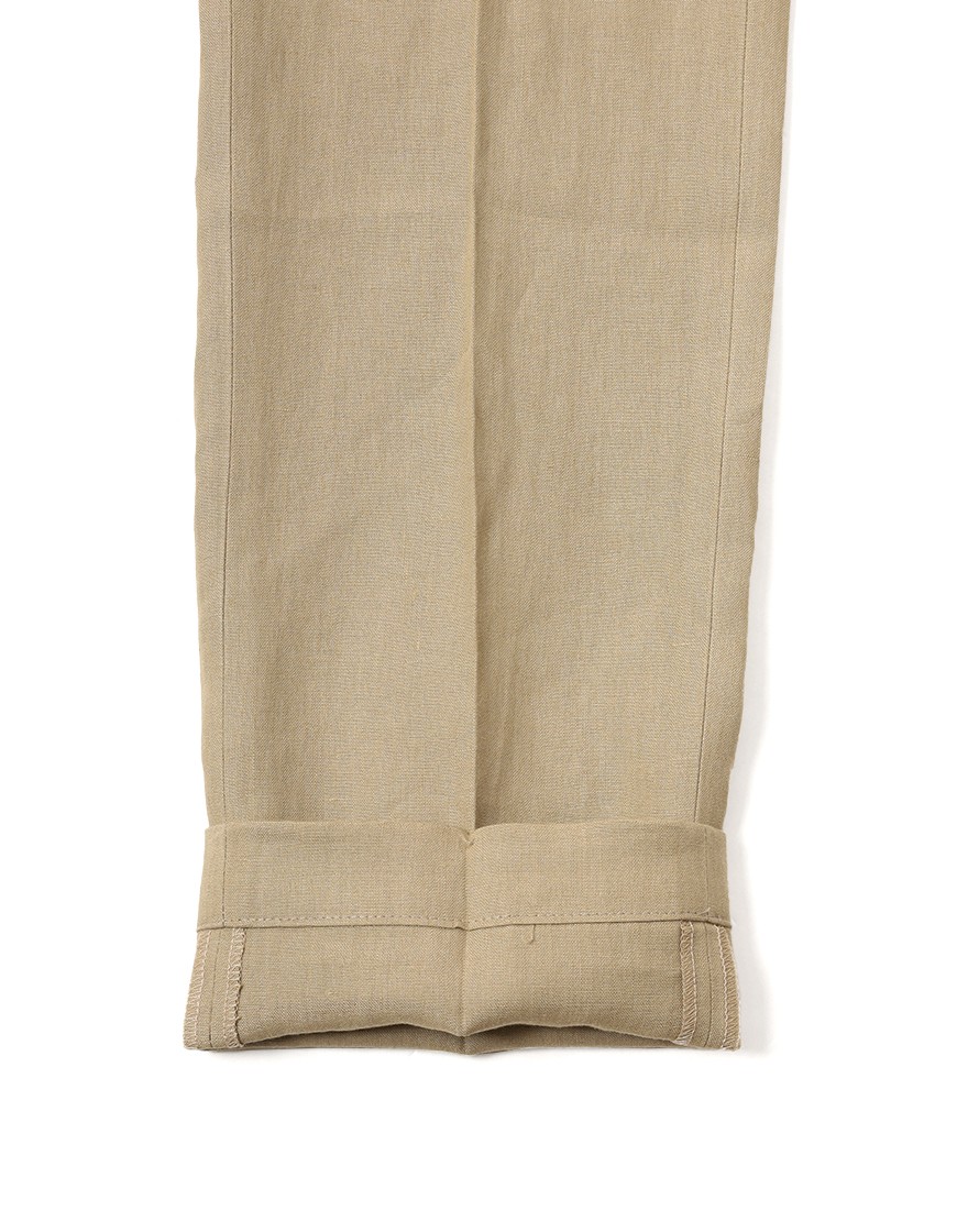 BERWICHリネン ワンプリーツ テーパードパンツ【BERTO/べルト】20l