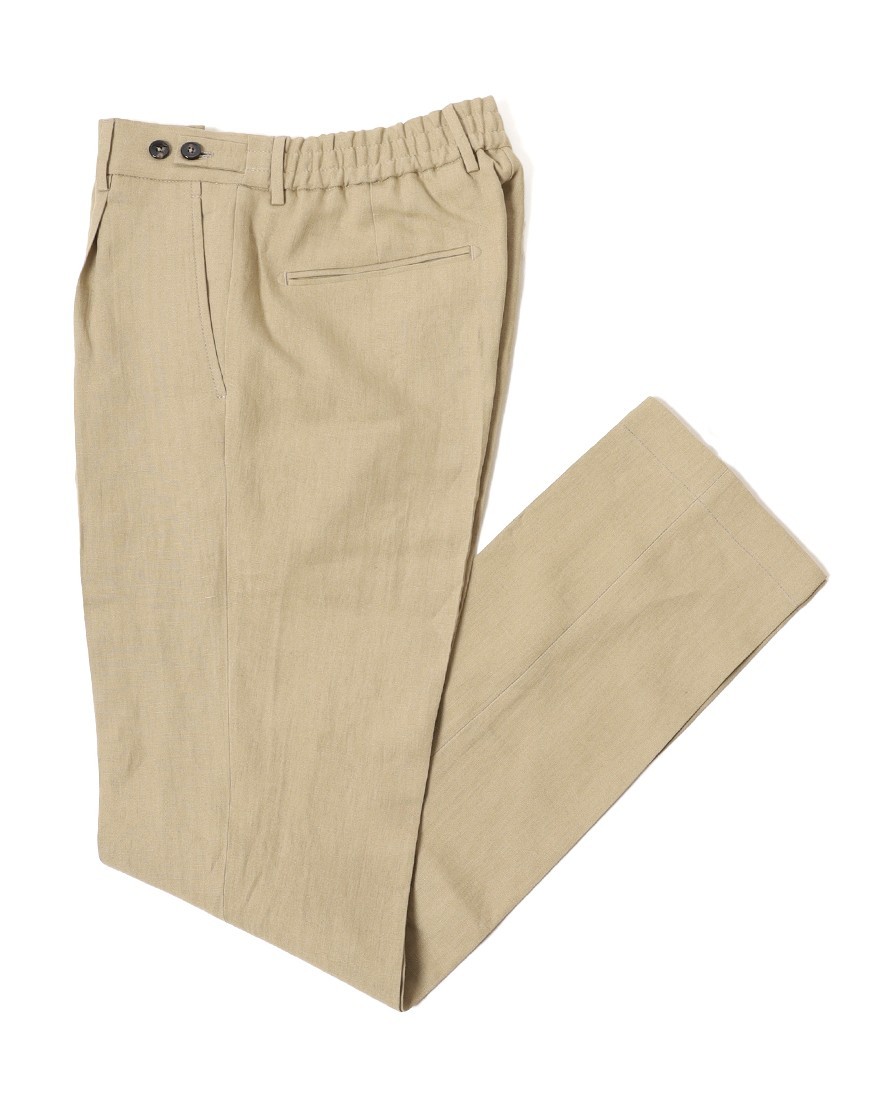 BERWICHリネン ワンプリーツ テーパードパンツ【BERTO/べルト】ma