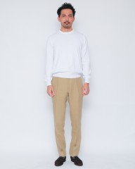 BERWICHリネン ワンプリーツ テーパードパンツ【BERTO/べルト】mb_01l