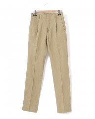 BERWICHリネン ワンプリーツ テーパードパンツ【BERTO/べルト】mb_04l