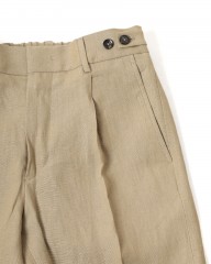 BERWICHリネン ワンプリーツ テーパードパンツ【BERTO/べルト】mb_09l