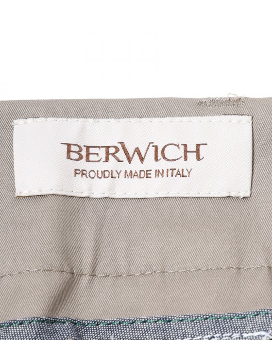 BERWICHコットンストレッチ ワンプリーツ テーパードパンツ【BERTO/べルト】14l
