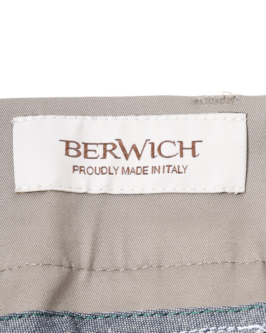 BERWICHコットンストレッチ ワンプリーツ テーパードパンツ【BERTO/べルト】14l