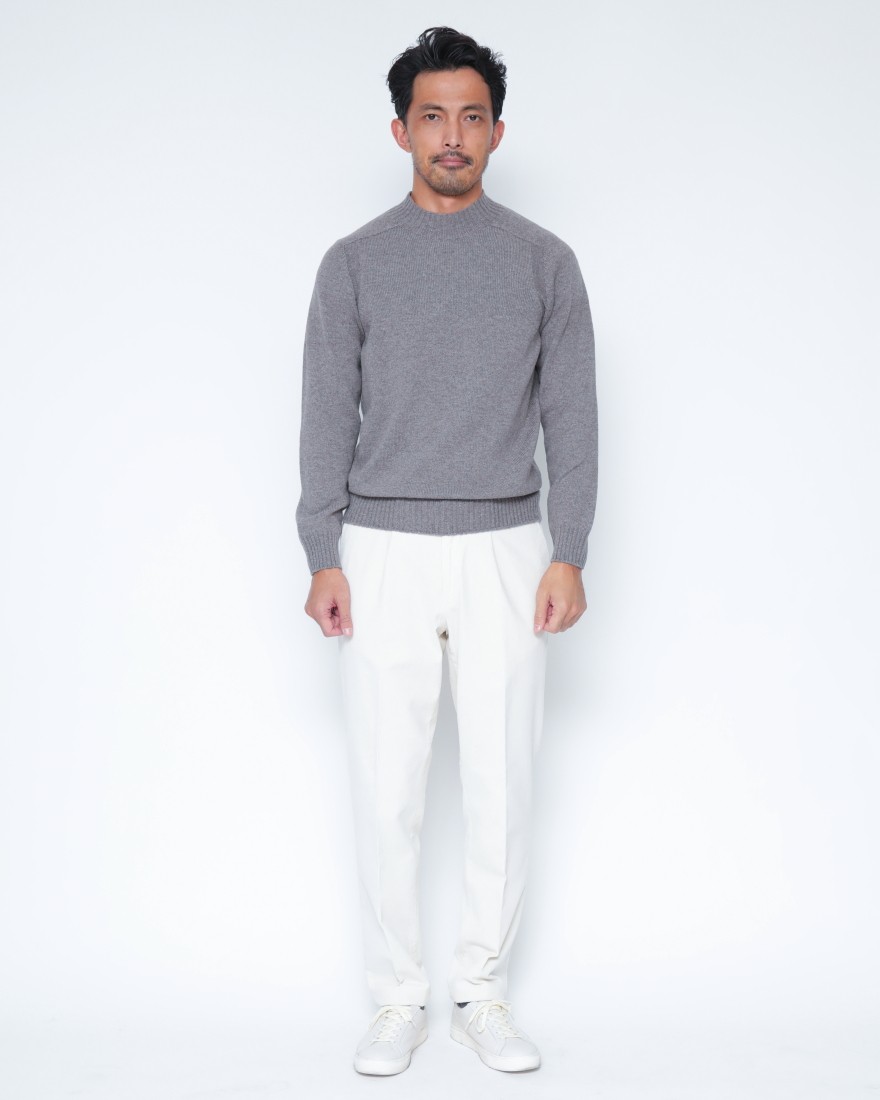 DEVORE incipitガーメントダイ ストレッチコーデュロイ 1プリーツテーパードパンツ01l