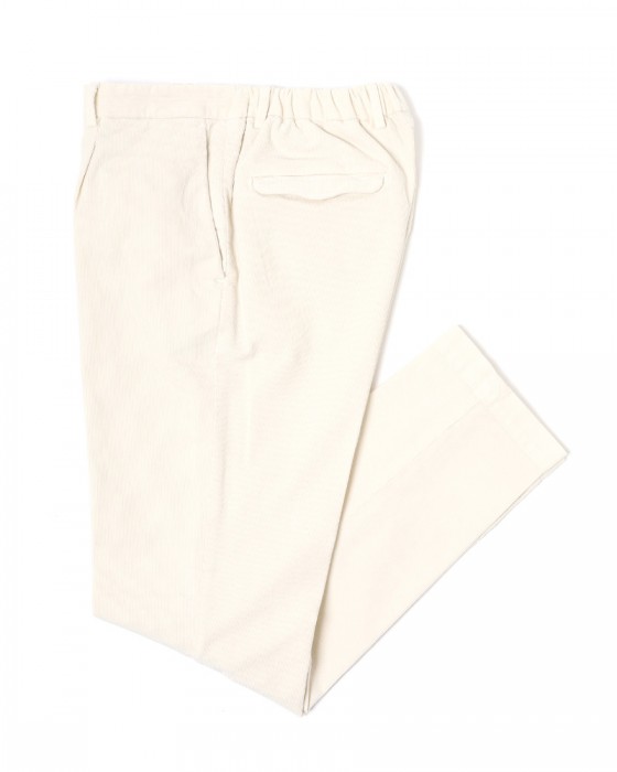 DEVORE incipitガーメントダイ ストレッチコーデュロイ 1プリーツテーパードパンツc0