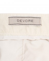 DEVOREガーメントダイ ストレッチコーデュロイ 1プリーツテーパードパンツmb_14l