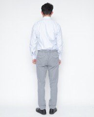 DEVOREガーメントダイ ストレッチコットン 1プリーツテーパードパンツmb_03l