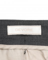 DEVOREストレッチウール 1プリーツテーパードパンツmb_13l