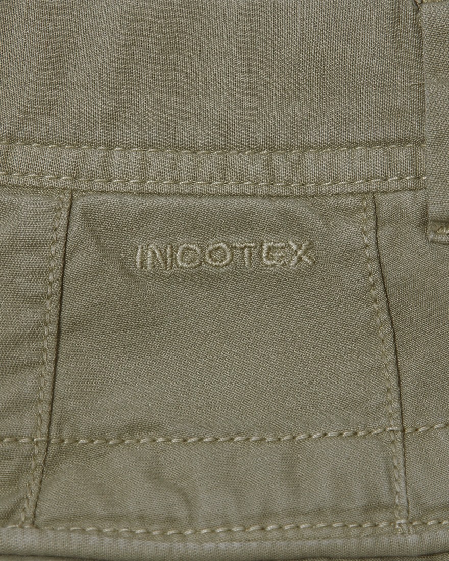 INCOTEXコットンサテンストレッチ テーパードカーゴパンツ【SLACKS/303 TAPERED FIT】15l