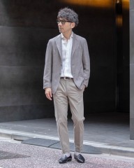 INCOTEXワンプリーツ クロップドパンツ【1951 COLLECTION/ 54 Tarpered】mb_ma