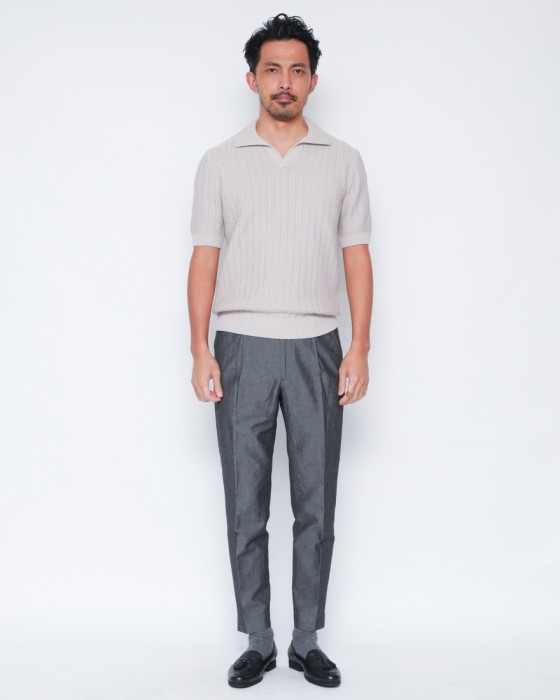 INCOTEXコットンリネン アンクル丈 テーパードパンツ【1951 COLLECTION/54 Tarpered】01l