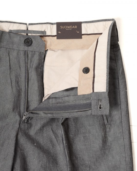 INCOTEXコットンリネン アンクル丈 テーパードパンツ【1951 COLLECTION/54 Tarpered】10l