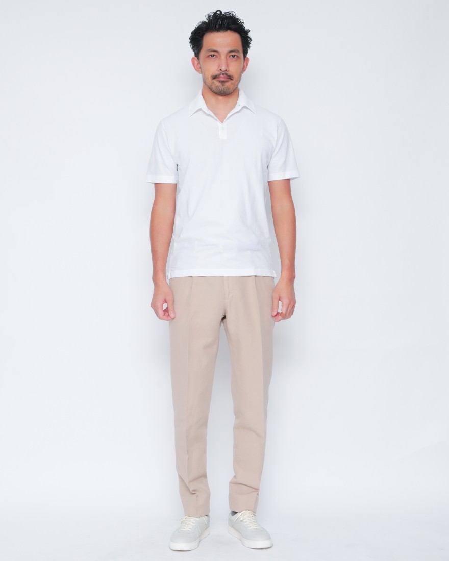 INCOTEXチノリーノ コットンリネン テーパードパンツ【1951 COLLECTION/54 Tarpered】01l