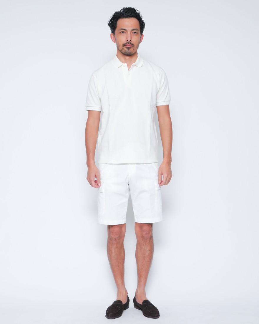 BRIGLIA 1949コットン ストレッチ ワンプリーツ カーゴショーツ【NEWPORT】01l