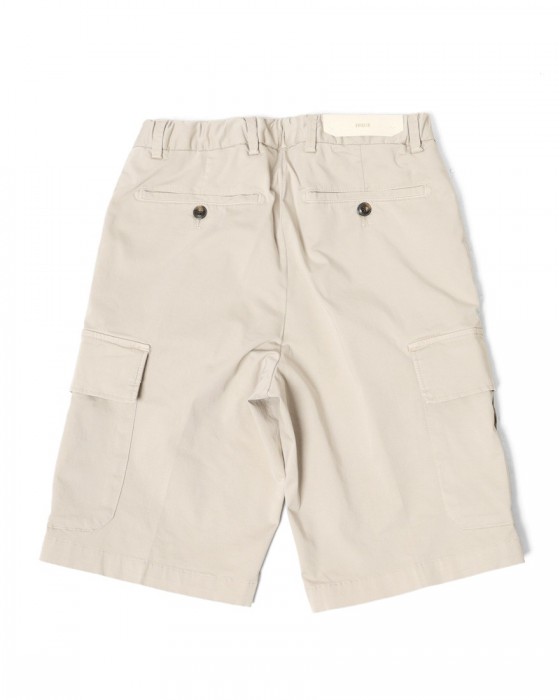 BRIGLIA 1949コットン ストレッチ ワンプリーツ カーゴショーツ【NEWPORT】05l