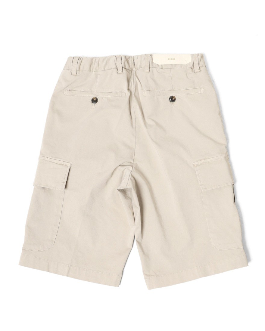 BRIGLIA 1949コットン ストレッチ ワンプリーツ カーゴショーツ【NEWPORT】05l