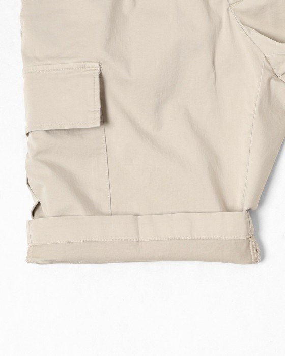 BRIGLIA 1949コットン ストレッチ ワンプリーツ カーゴショーツ【NEWPORT】19l