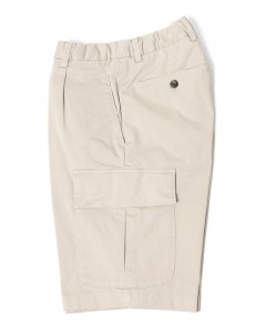 コットン ストレッチ ワンプリーツ カーゴショーツ【NEWPORT】