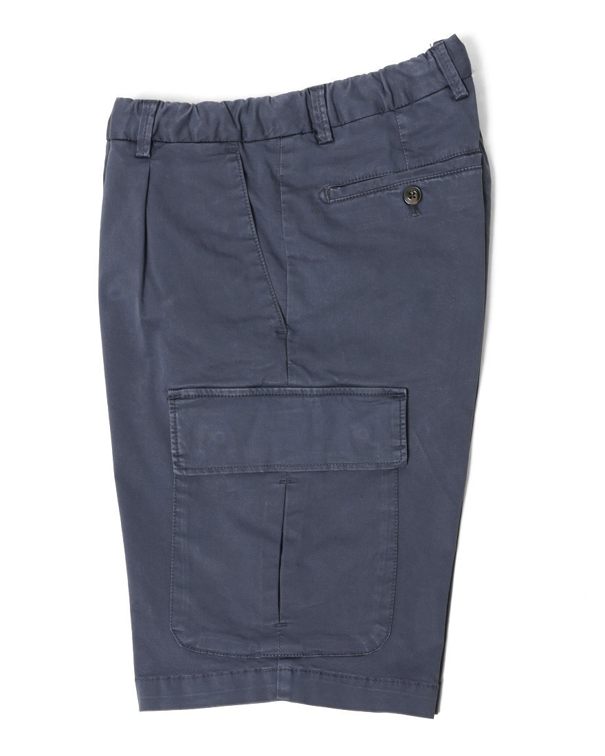 BRIGLIA 1949コットン ストレッチ ワンプリーツ カーゴショーツ【NEWPORT】ma