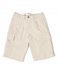 BRIGLIA 1949コットン ストレッチ ワンプリーツ カーゴショーツ【NEWPORT】mb_04l