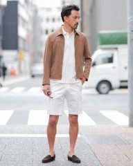 BRIGLIA 1949コットン ストレッチ ワンプリーツ カーゴショーツ【NEWPORT】mb_ma