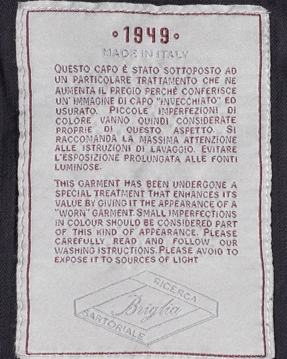 BRIGLIA 1949コットン ストレッチ テーパードチノ【BG04】15l